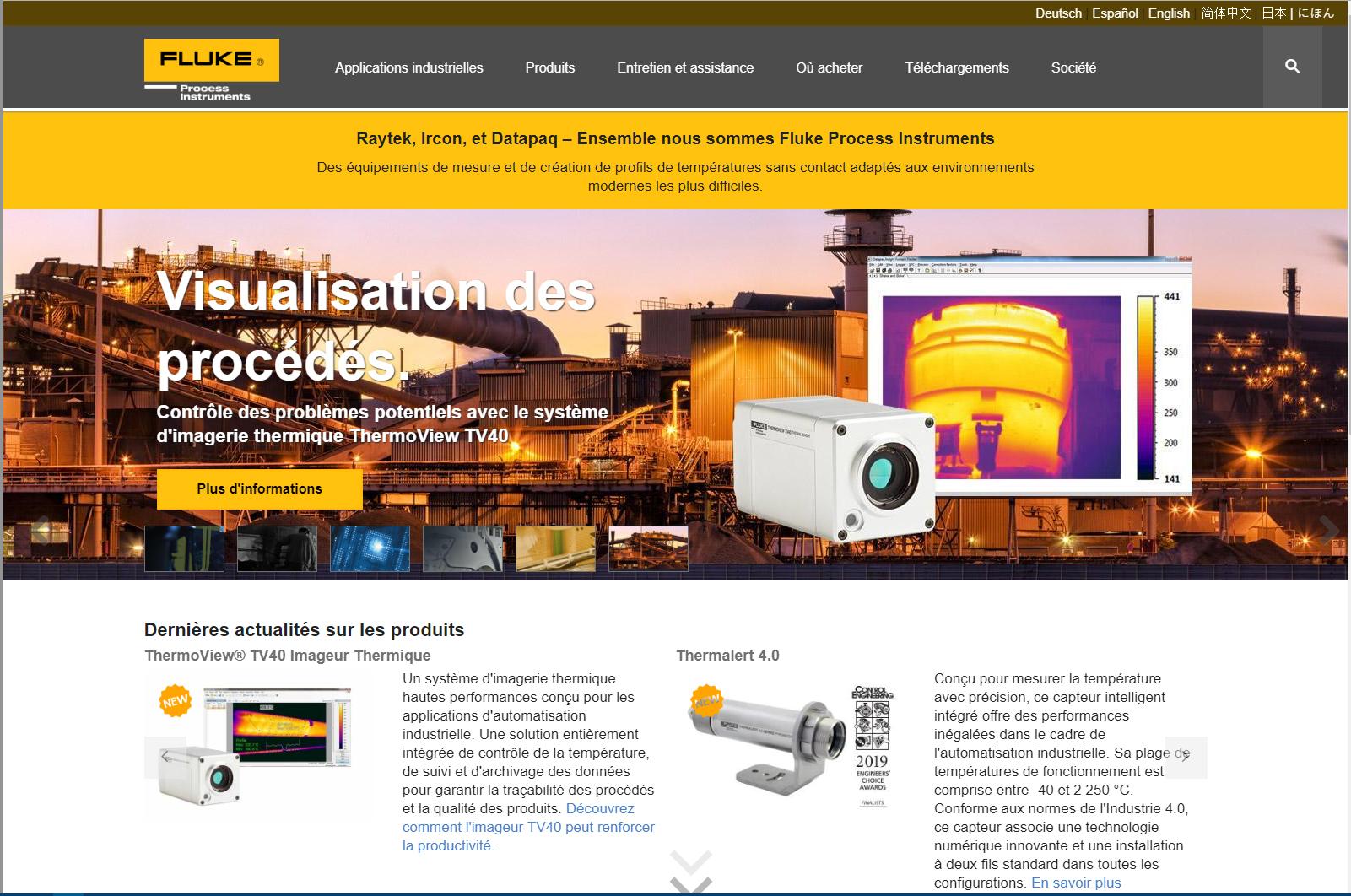 Fluke Process Instruments debuts Spanish- and French-language websites