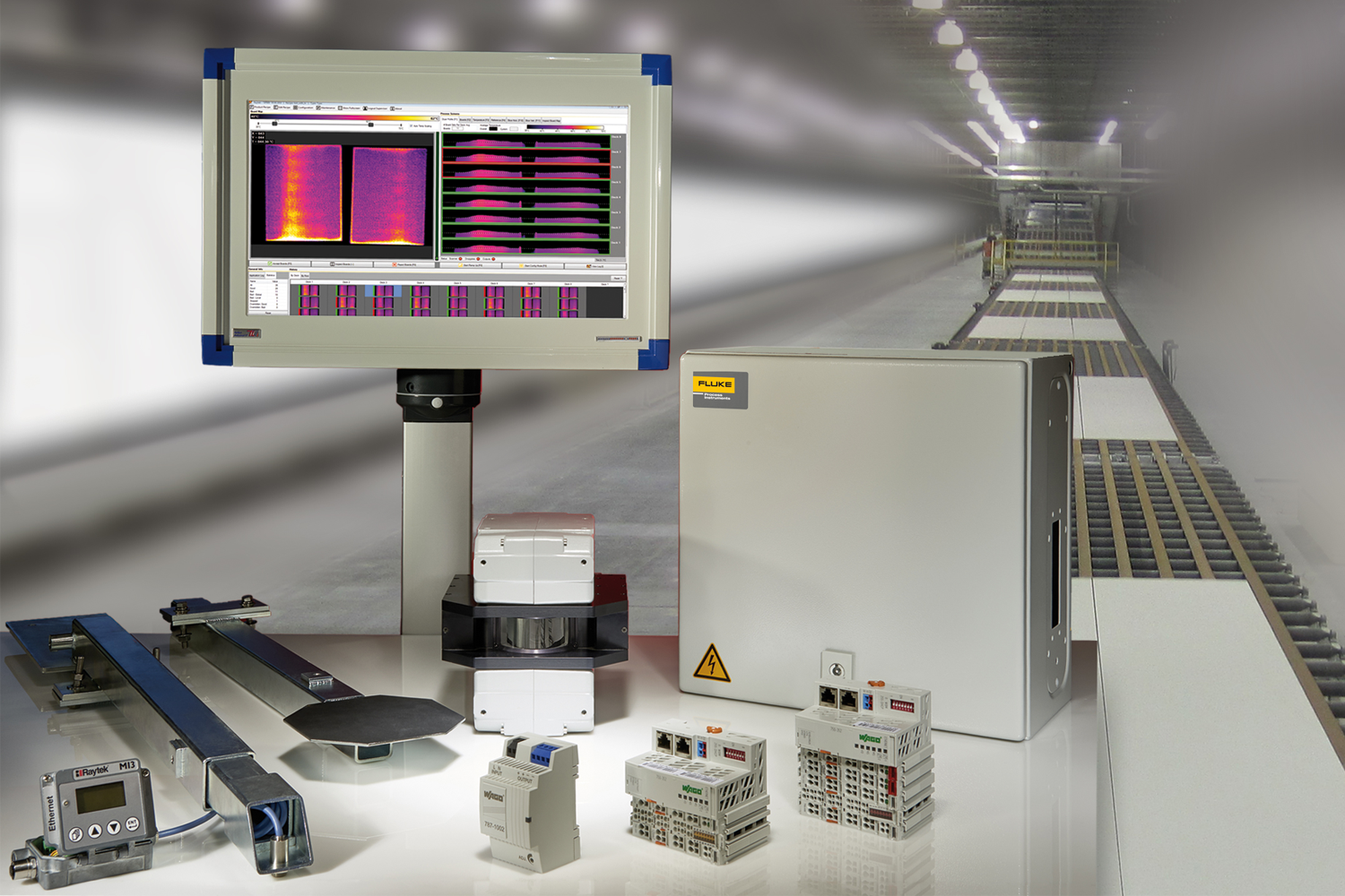 TIP900-Wärmebildsystem für die Produktion von Gipskartonplatten