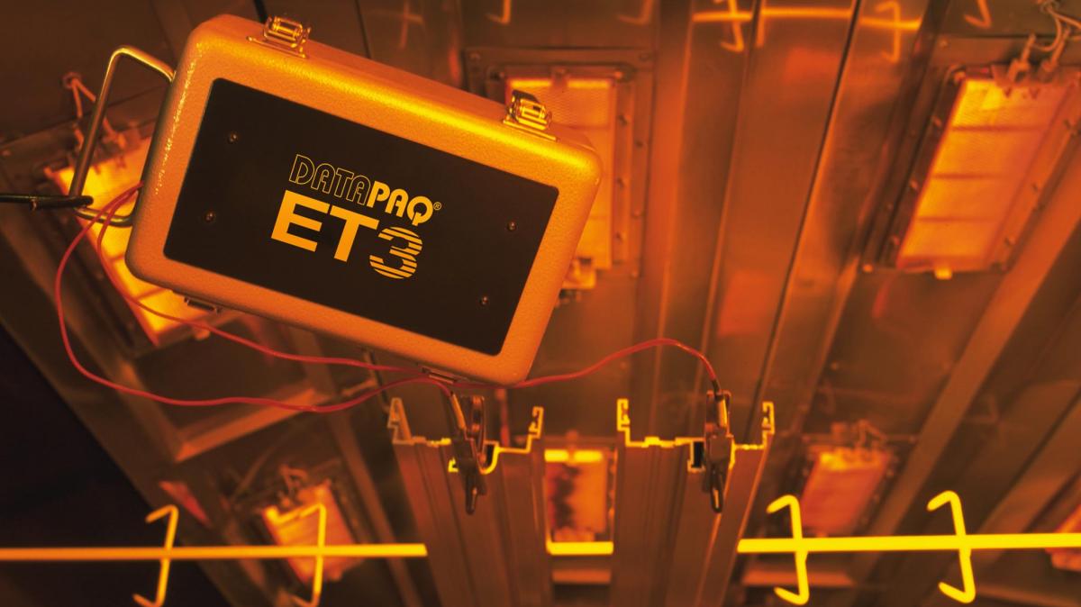 Datapaq EasyTrack3 in furnace Datapaq EasyTrack3 in furnace