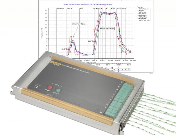 Datapaq DP5 with thermal barrier and software image Datapaq DP5 with thermal barrier and software image