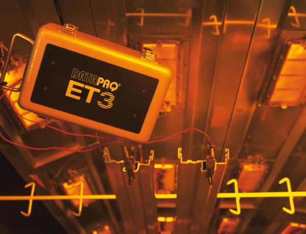 Datapaq EasyTrack3 in furnace