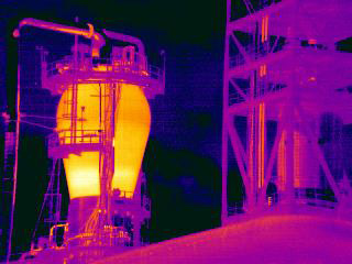 Thermal imaging in chemical processing plant 